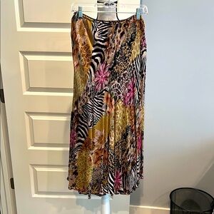 Animal Print A-Line Skirt
